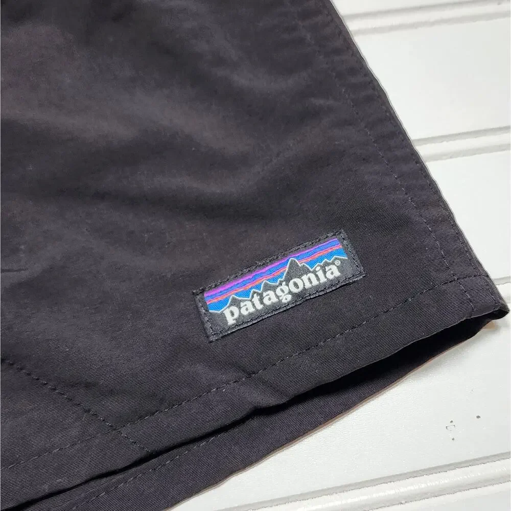 NWT Patagonia Men's Baggies Longs-7" Shorts Lined-Black W/Black Size L - Picture 8 of 10